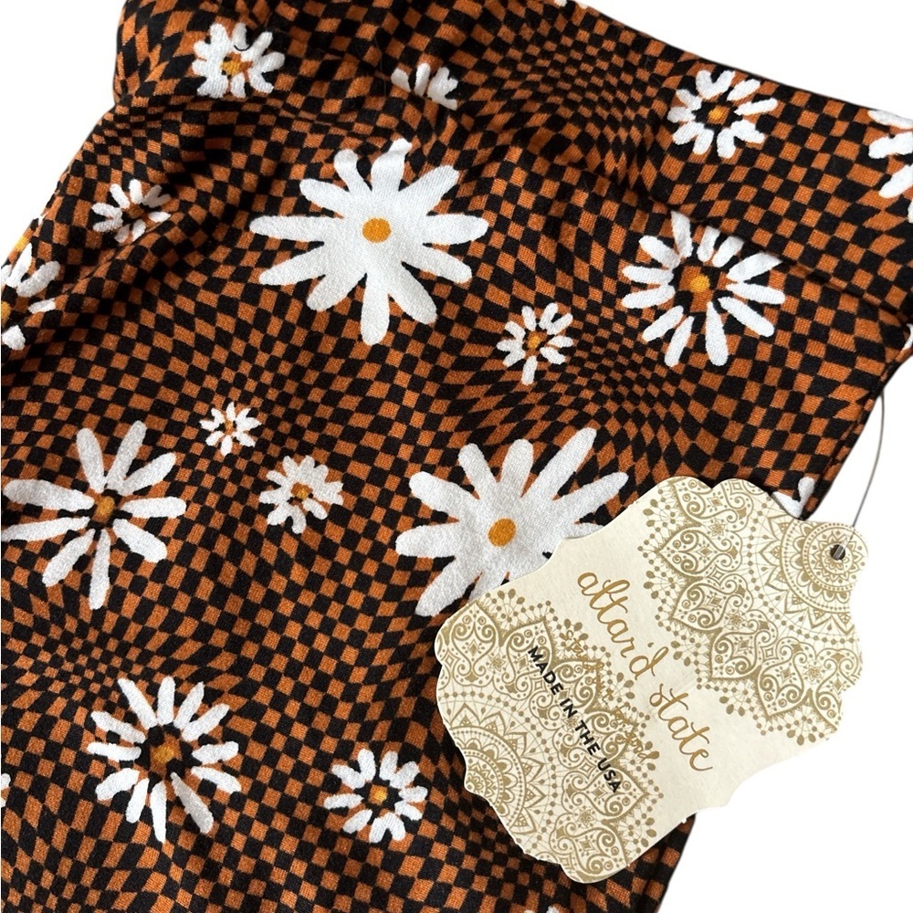 Altar'd State Boho Brown Floral Flare Pants - Picture 6 of 7